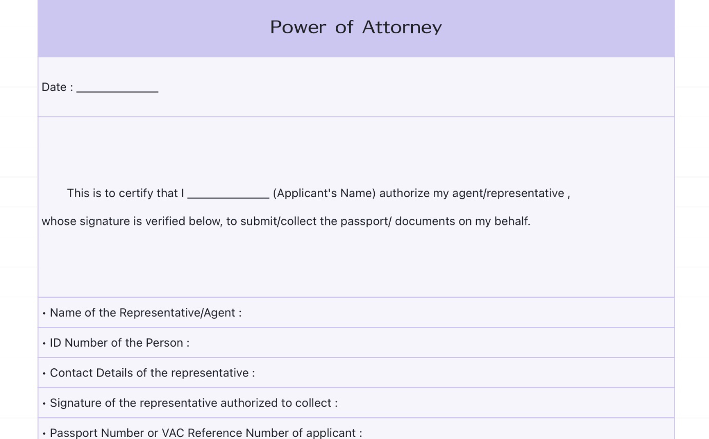 Power of Attorney